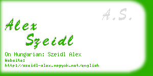 alex szeidl business card